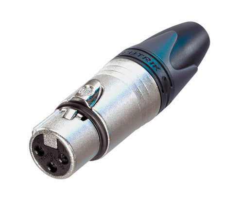 FEMALE IN-LINE 3 PIN XLR NICKEL METAL