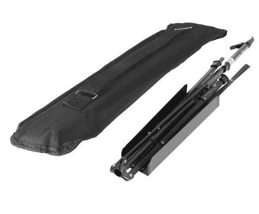 On Stage Compact Sheet Music Stand in Black with Bag