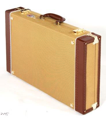 VINTAGE STYLE PEDAL ROAD CASE TWEED COVERED TAN