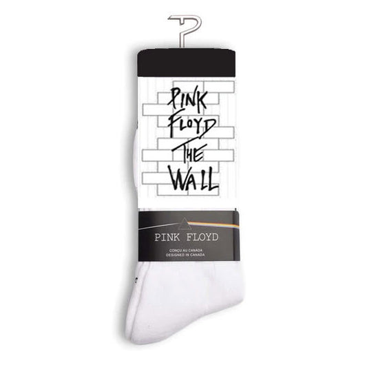 Perris Licensed PINK FLOYD The Wall - Large Crew Socks in White (1-Pair)