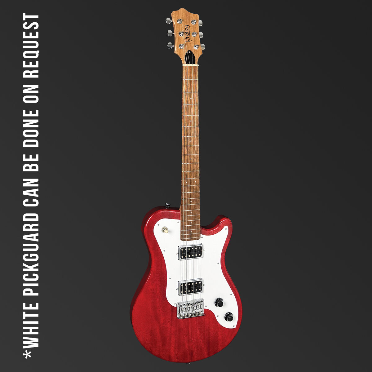 Pratley DVR Single Cutaway Solid Qld Blue Fig Body Electric Humbucker Guitar in Natural Red [PRDVR-22-R]