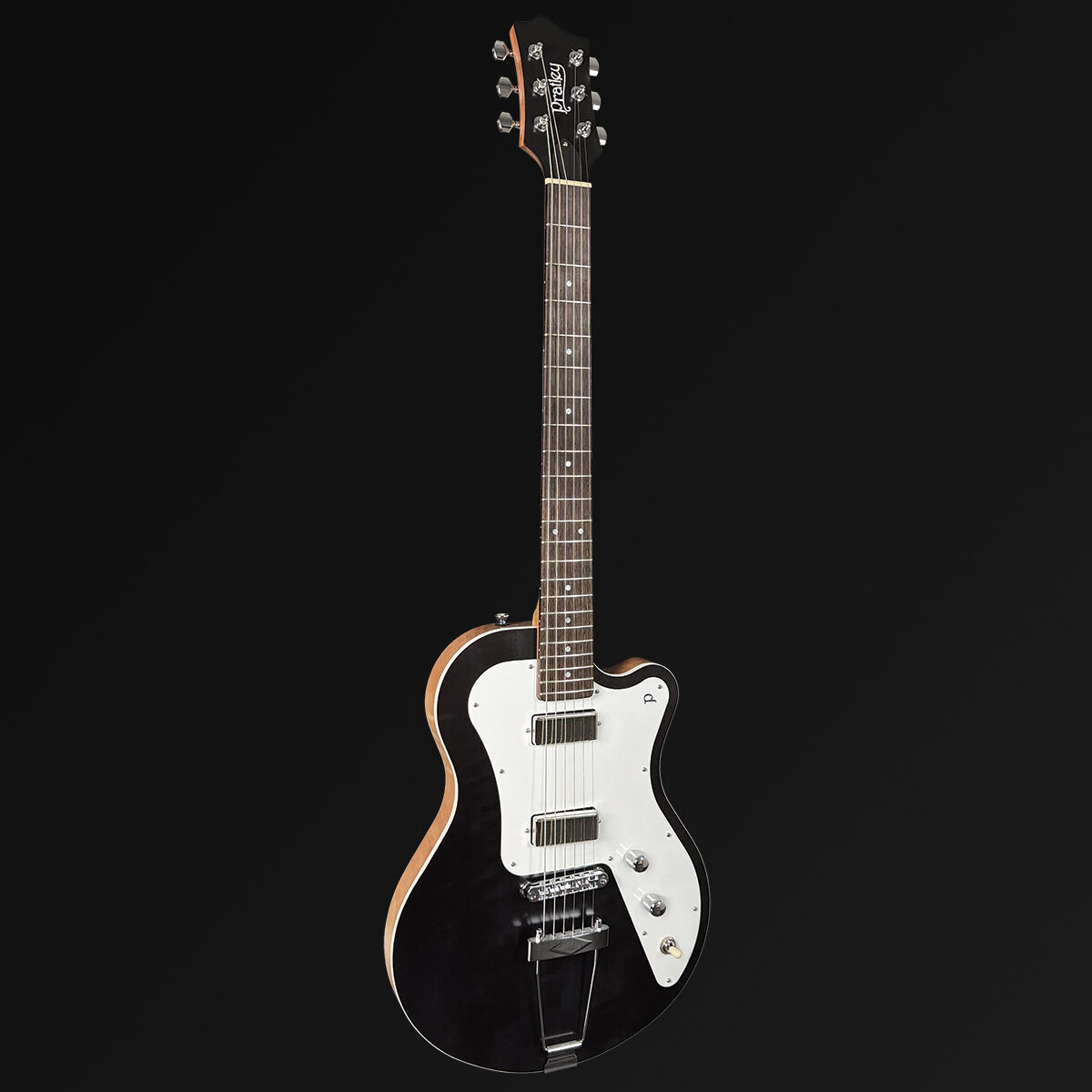 Pratley Indigo Pro Single Cutaway Solid Body Electric Mini Humbuckers Transparent Midnight Black [PRINDI-M22P-TMB]