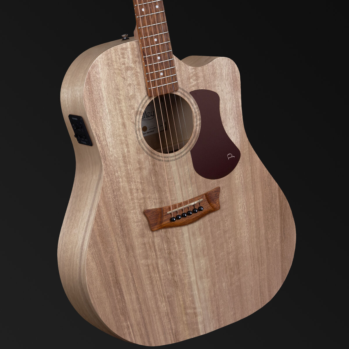 Pratley SL Dreadnought Cutaway / Electric Solid Top, Layered Back & Sides all Qld Blue Fig [PRSLD-CE-FF]