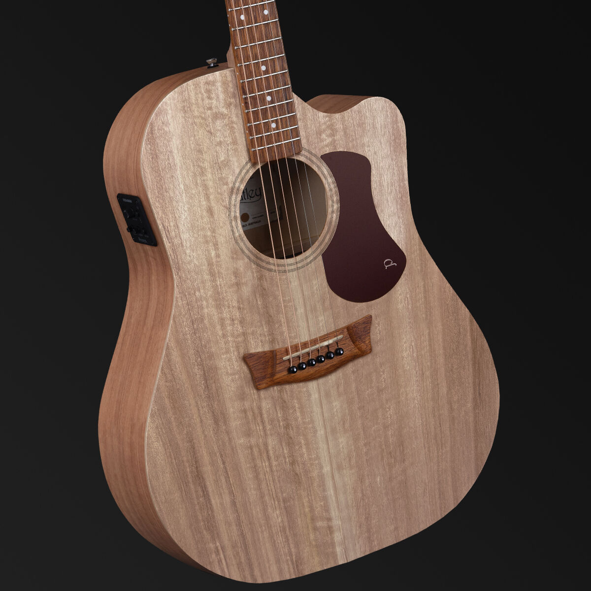 Pratley SL Dreadnought Cutaway / Electric Solid Top Qld Blue Fig, Layered Maple Back & Sides [PRSLD-CE-MF]
