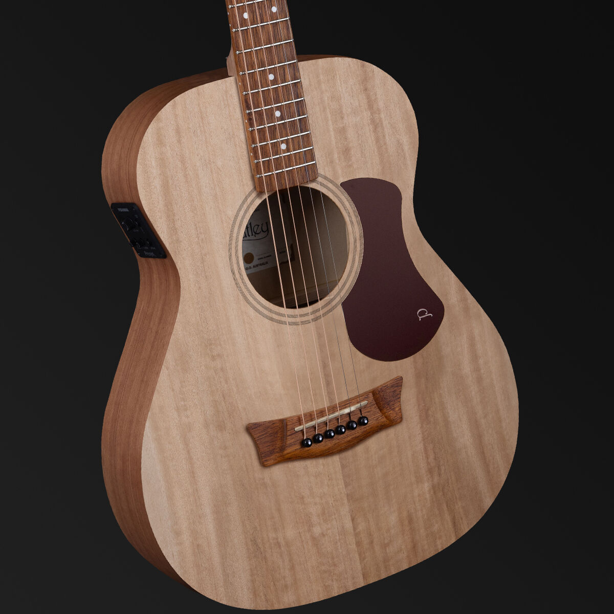Pratley SL Mini Solid Top Qld Blue Fig, Layered Maple Back & Sides w/pickup [PRSLM-E-MF]