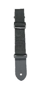 Perris 1.5" Nylon Ukulele Strap in Black with Leather ends
