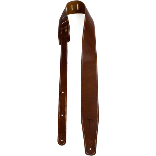 Perris 2.5" Baseball Leather Guitar Strap in Tan