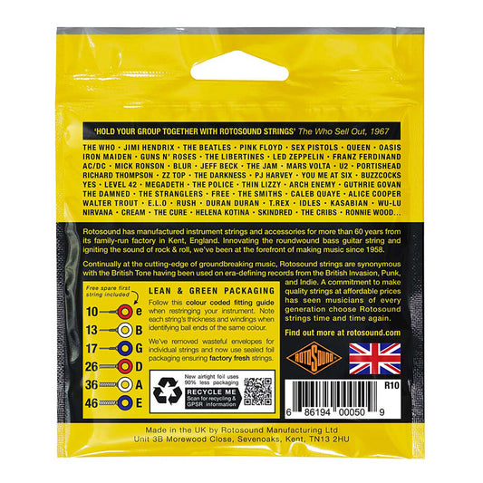 Rotosound R10 Roto Yellows Electric String Set