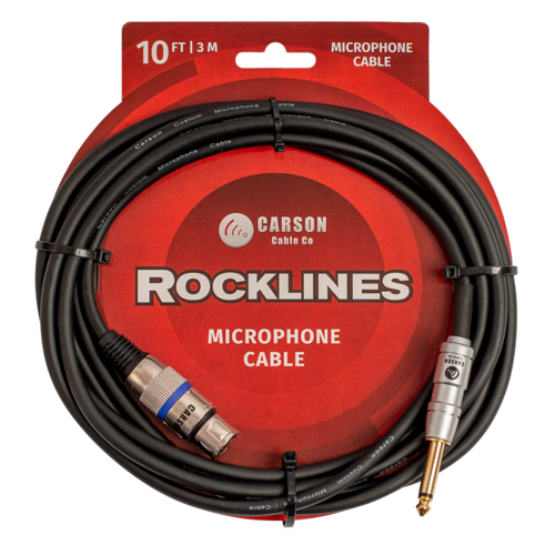 Carson Rockline ROM10H XLR Female to 6.3mm Mono Jack (3m)