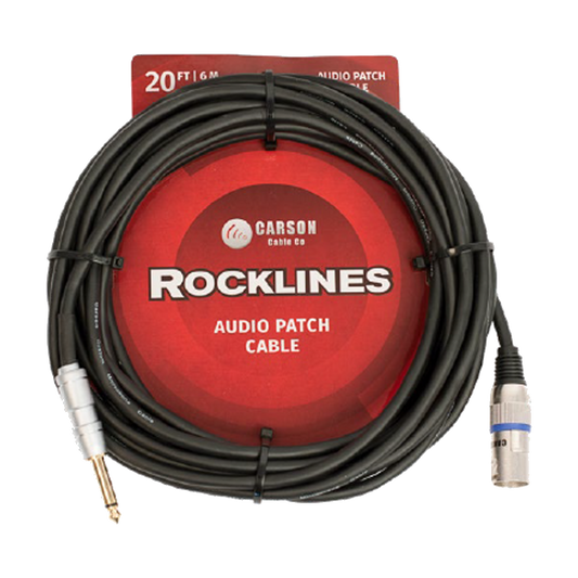 Carson 20ft Mic/Audio Cable XLR(M) - 1/4 Jack | ROM20A