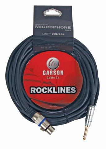 020 FT MIC CABLE FEMALE XLR TO MALE JACK CHROME