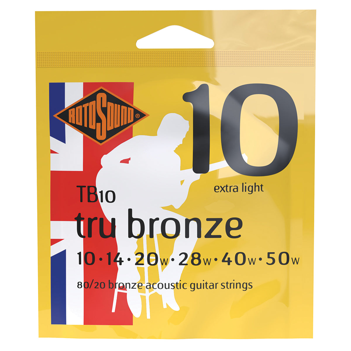 Rotosound TB10 Tru Bronze 80/20 String Set 10-50