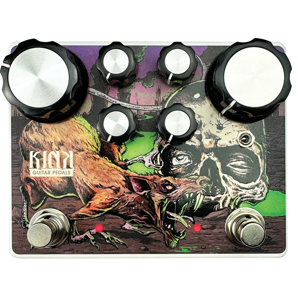 Kink Russian Plague Fuzz Distortion pedal Dual circuit  Doom style fuzz Rat and Muff