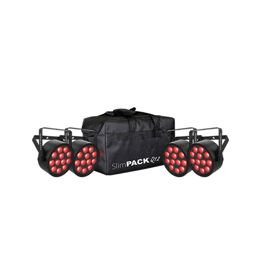 Chauvet DJ SlimPACK Q12 ILS 4-Pack 12x6W RGBA LED Parcan with Carry Bag