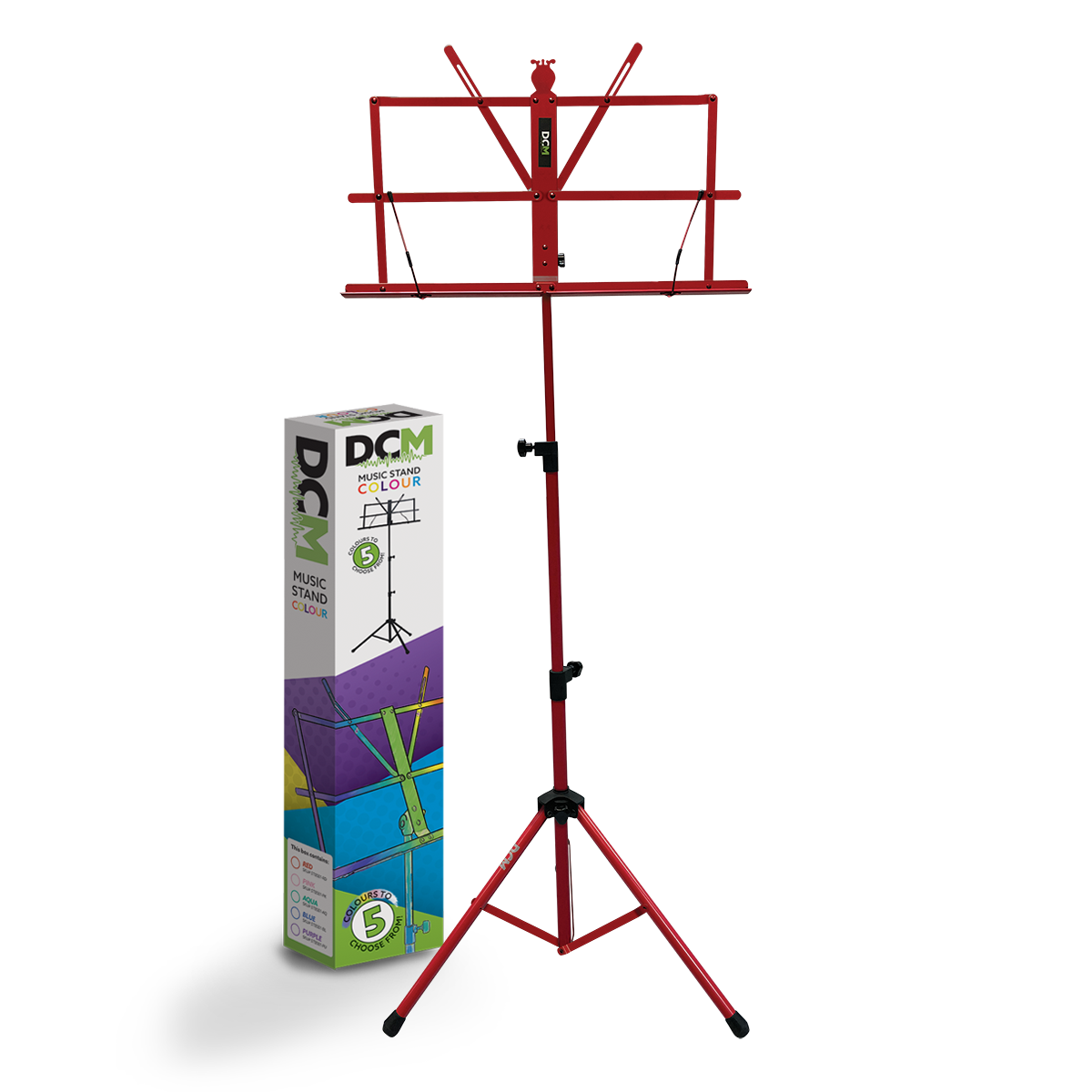 DCM BS01-RD Music Stand Red inc Carry  Bag