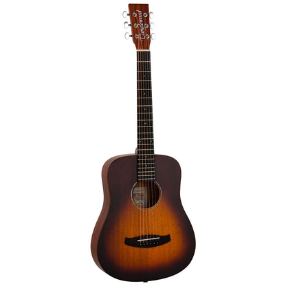 Tanglewood TC2 Crossroads Travel Acoustic Guitar| Whiskey Burst Satin | All Mahogany