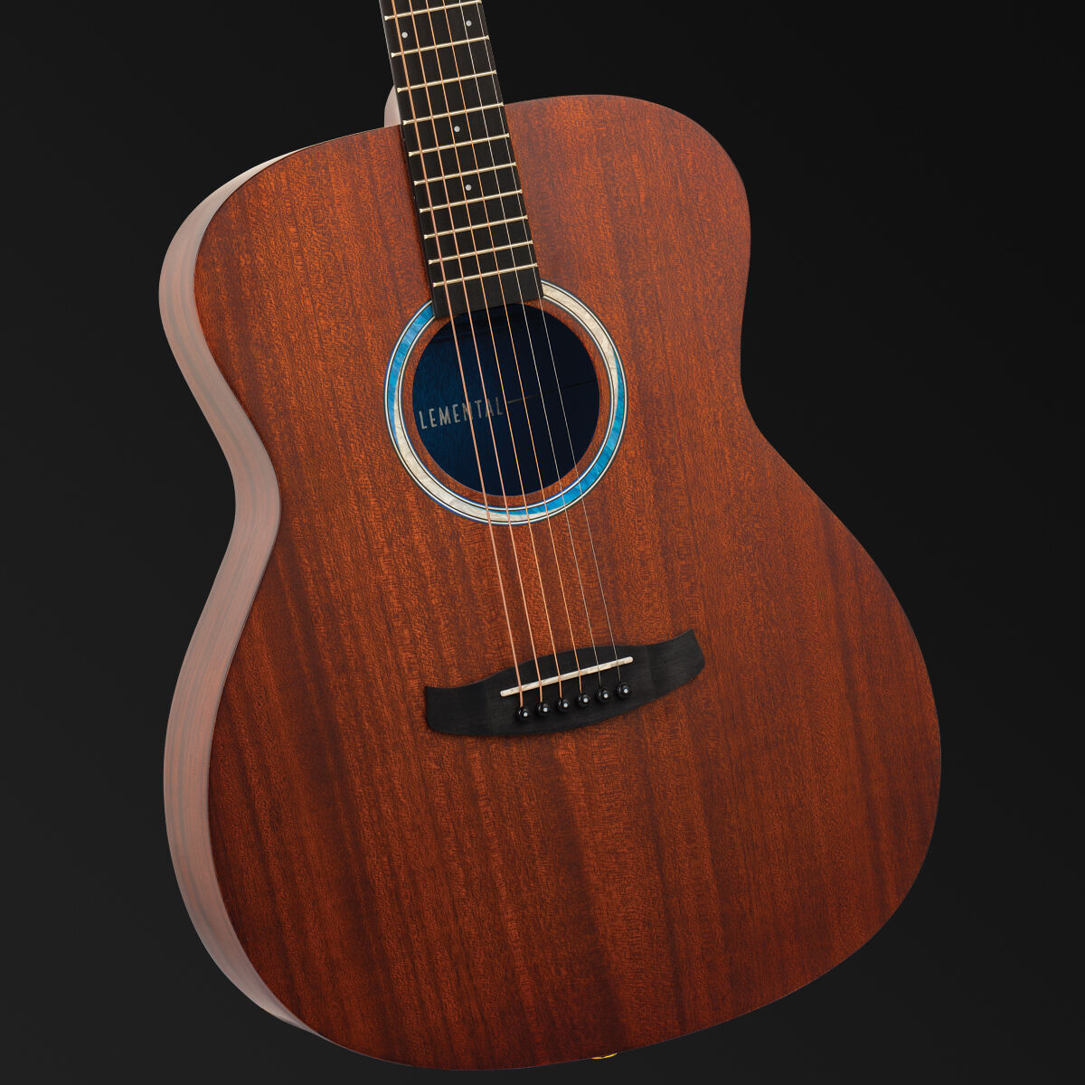 Tanglewood Elemental Solid Mahogany Top Orchestra Acoustic Guitar [TE3-BL]