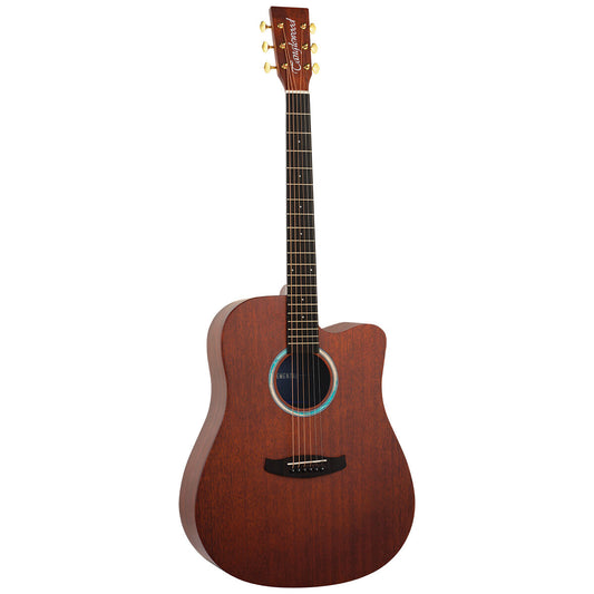 Tanglewood Elemental Solid Mahogany Top Dreadnought Cutaway/Electric Guitar [TE5-CE-BL]