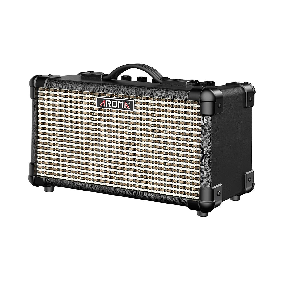 Aroma TM15BK 15W Black Electric Guitar Rechargeable Amplifier