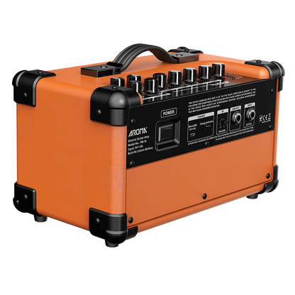 Aroma TM15OR 15W Orange Electric Guitar Rechargeable Amplifier