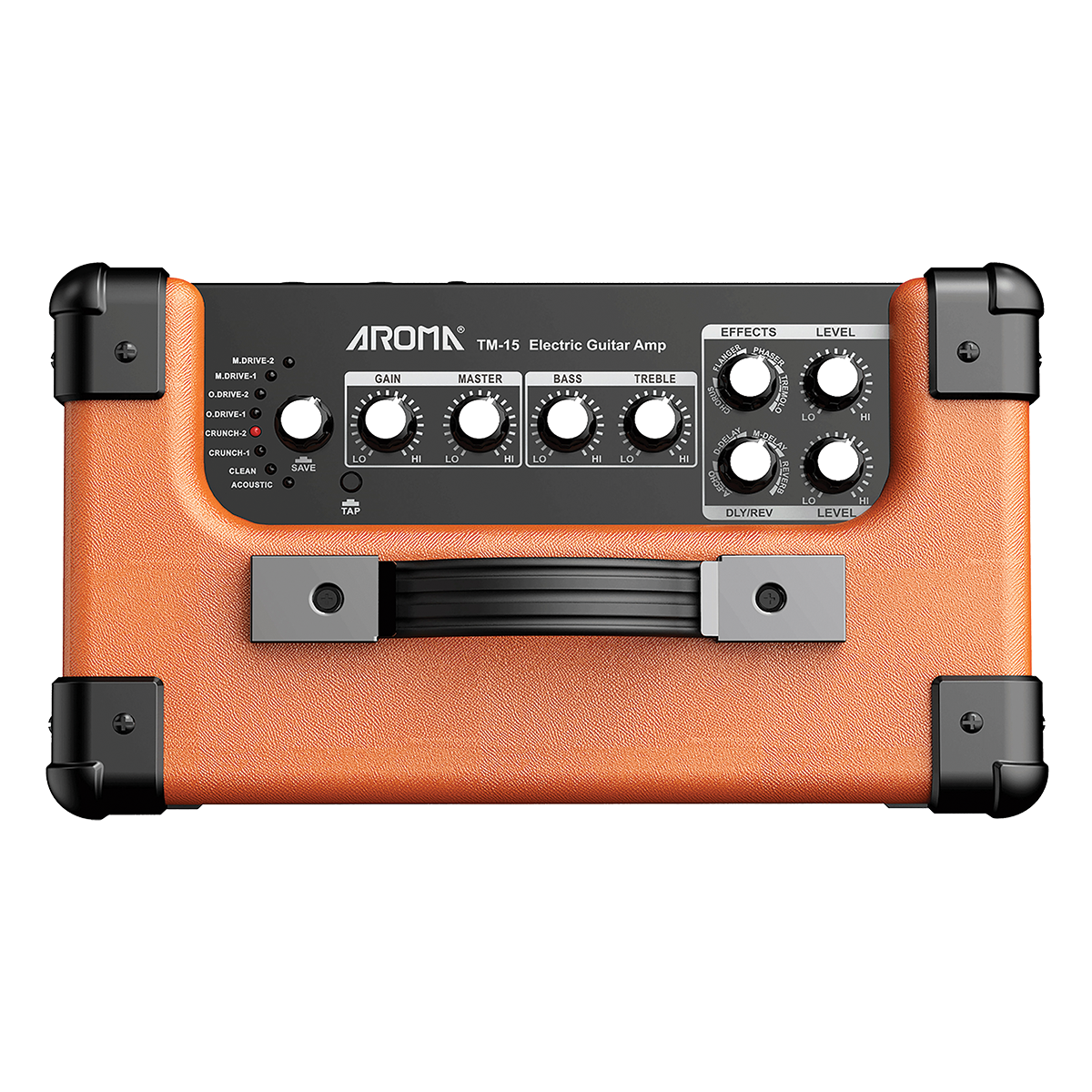 Aroma TM15OR 15W Orange Electric Guitar Rechargeable Amplifier