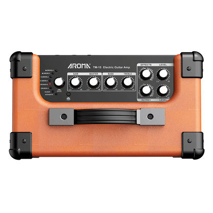 Aroma TM15OR 15W Orange Electric Guitar Rechargeable Amplifier