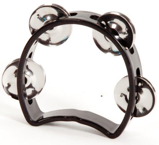 03 1/2 INCH KIDS TAMBOURINE 04 PR NKL SGL BLACK