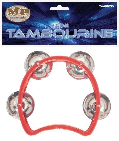 03 1/2 INCH KIDS TAMBOURINE 04 PR NKL SGL RED