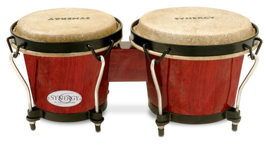 06 & 06 3/4 INCH WOOD BONGOS RED