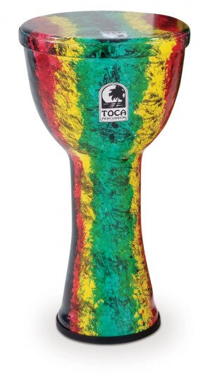 12 INCH HAND DRUM RASTA W/BAG