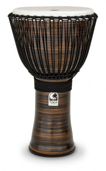 TOCA 14 INCH DJEMBE SYNTHETIC SPUN COPPER ROPE TUNED W/BAG