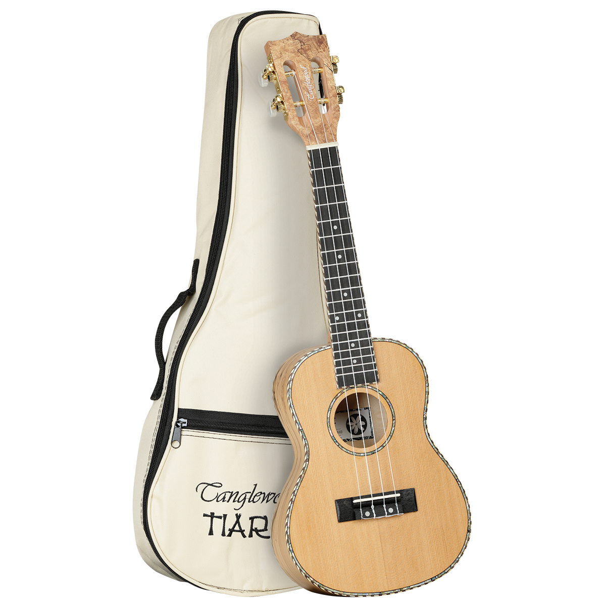 Tanglewood TWT11B Tiare Concert Uklulele Cedar/Spalted Maple with Bag