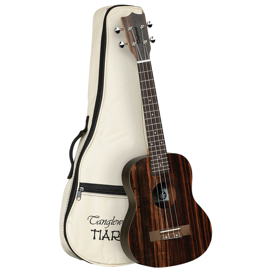 Tanglewood TWT19B Tiare Tenor Ukulele All Figured Ebony w/Gig Bag