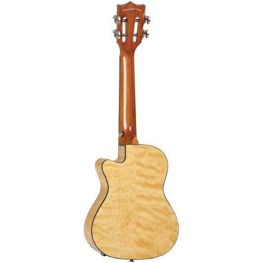 Tanglewood TWT29E Tiare Concert Tennessee Honey Gloss Quilted Maple Cutaway Ukulele w/Pick Up