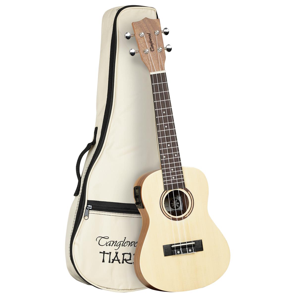 Tanglewood TWT9EB Tiare Concert Ukulele w/ Pickup Spruce/Koa with Gig Bag