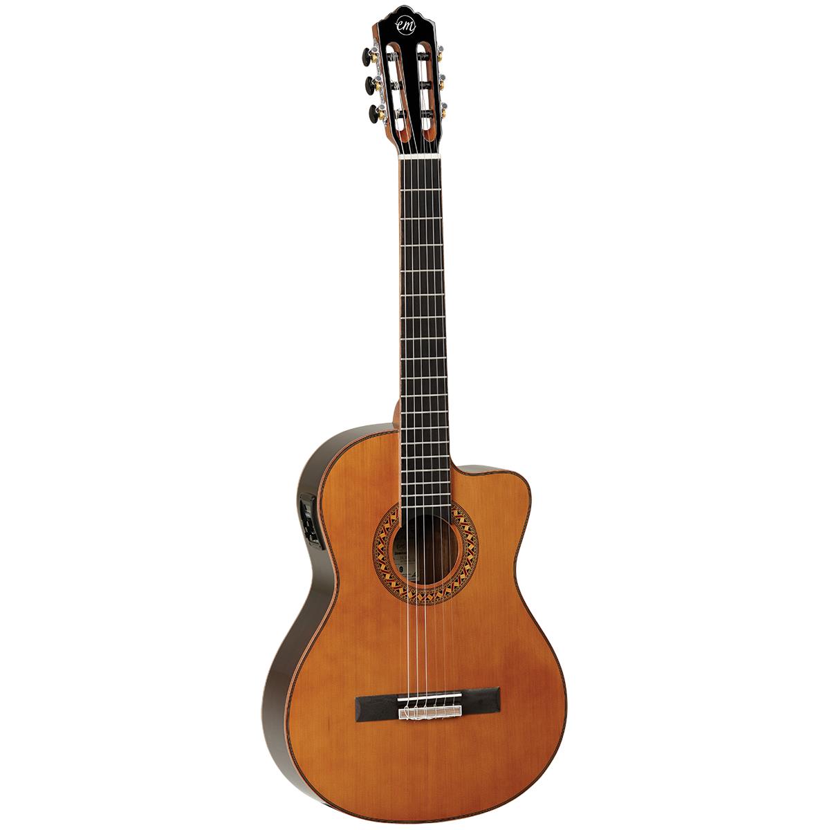 Tanglewood TWEMDC5 Enredo Madera Dominar Solid Cedar Top Classical Cutaway/Electric Guitar