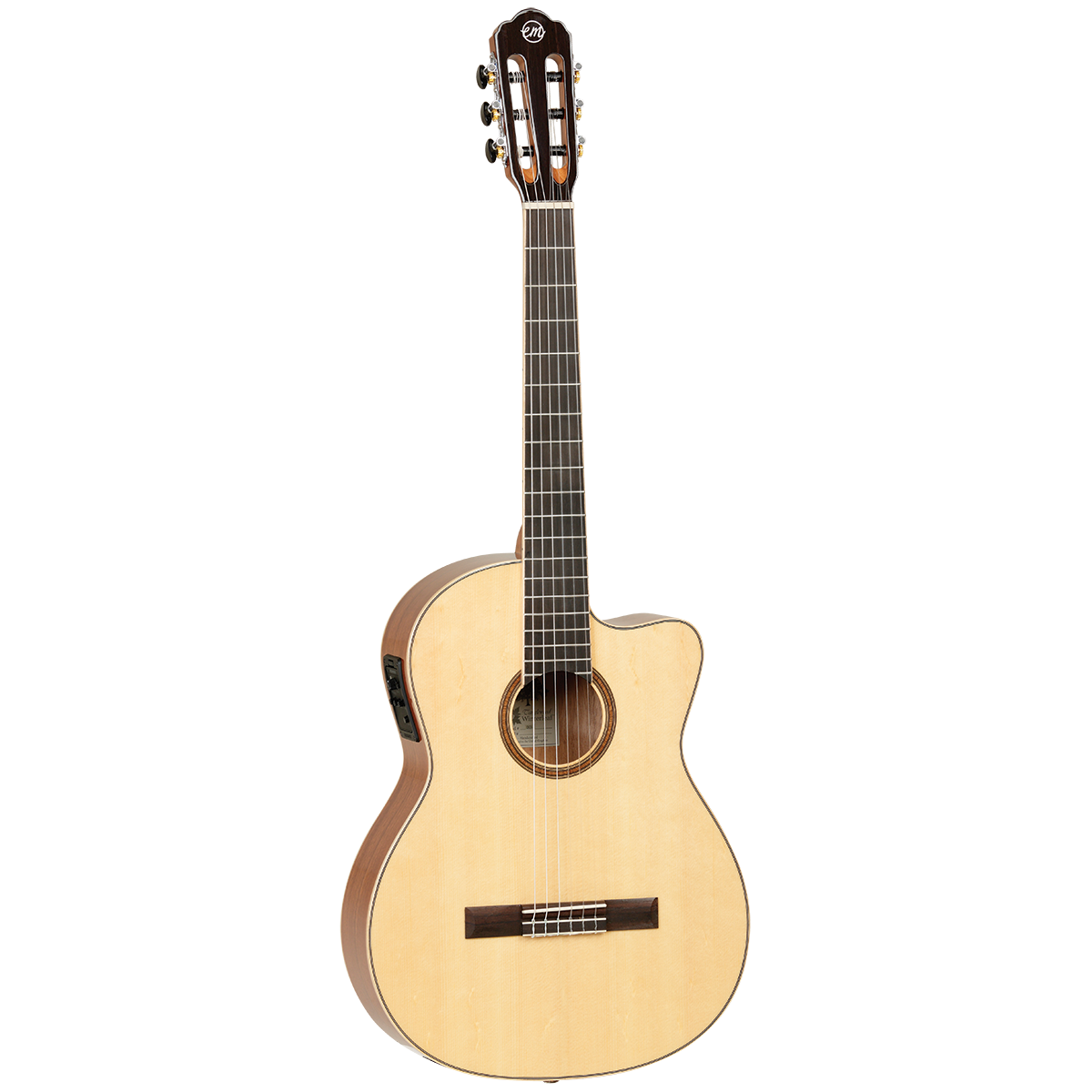 Tanglewood TWEMDC6 Enredo Madera Dominar Solid Spruce Top Classical Cutaway/Electric Guitar