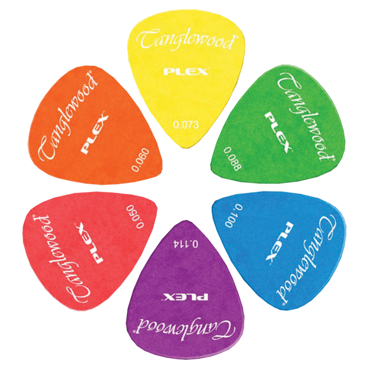 Tanglewood TWPP3 Plex Picks Pack of 12 .073 Yellow