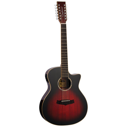 Tanglewood Winterleaf Pro Venetian C/E 12-String Vintage Burst [TWPRO612-CE-AVB]