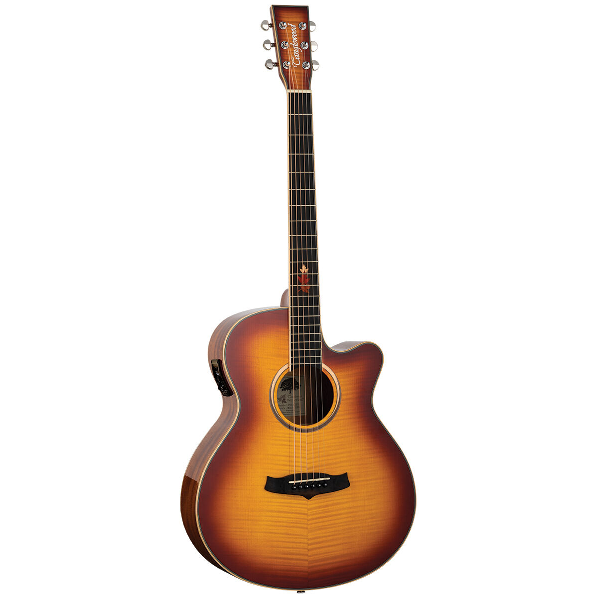 Tanglewood Winterleaf Exotic Superfolk Solid Top C/E Guitar with Sunburst Flame Maple [TWX4-CE-FM]