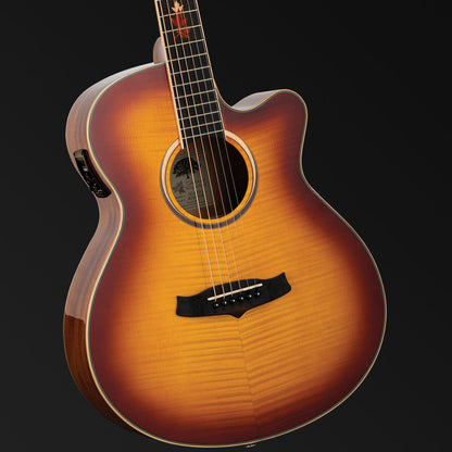 Tanglewood Winterleaf Exotic Superfolk Solid Top C/E Guitar with Sunburst Flame Maple [TWX4-CE-FM]