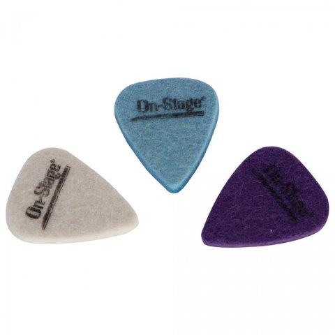 On Stage Multi-Colour Ukulele Felt Picks Pk-3