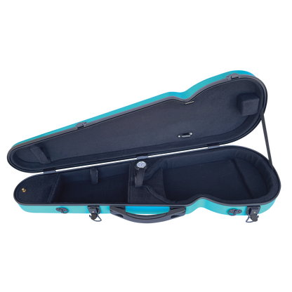 VIVO Shaped Case Aqua Blue - for 4/4 Violin / 14" Viola