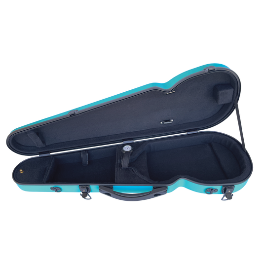 VIVO Shaped Case Aqua Blue - for 4/4 Violin / 14" Viola