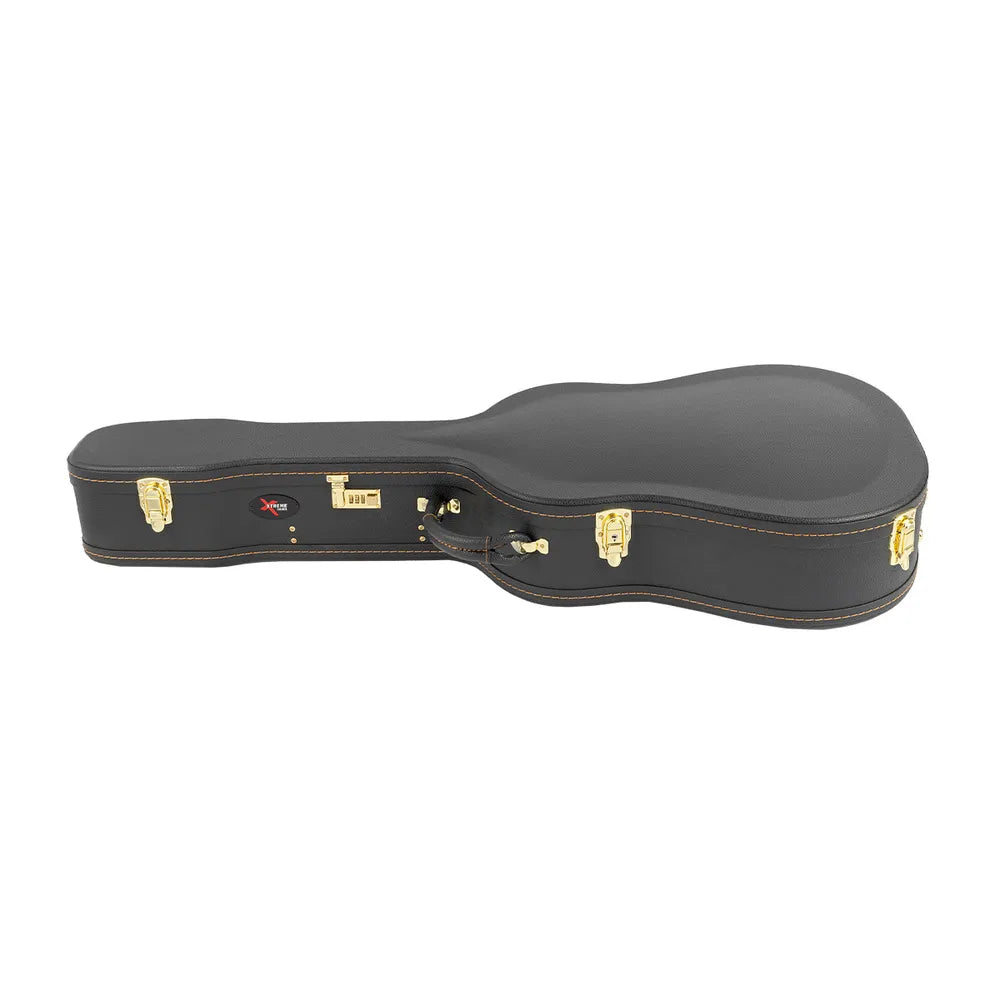 Xtreme Deluxe Western Arch Top Dreadnaught 12 String Guitar Case | Black | XC705