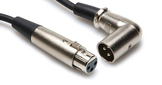 03 FT SINGLE AUDIO CABLE RA XLR(F)-XLR(M)