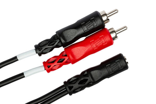 Hosa 3.5mm TRSF to Dual RCA Stereo Breakout Cable | HOS-YMR197