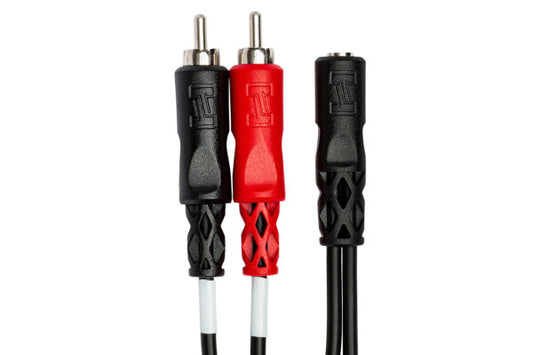 Hosa 3.5mm TRSF to Dual RCA Stereo Breakout Cable | HOS-YMR197
