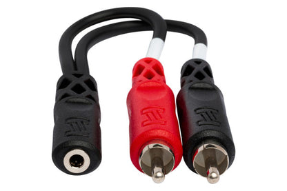 Hosa 3.5mm TRSF to Dual RCA Stereo Breakout Cable | HOS-YMR197