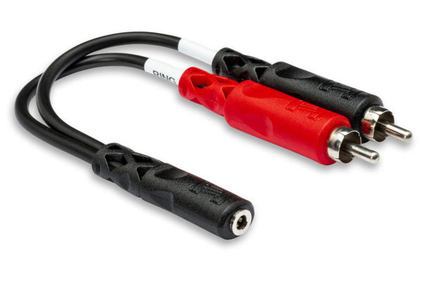 Hosa 3.5mm TRSF to Dual RCA Stereo Breakout Cable | HOS-YMR197